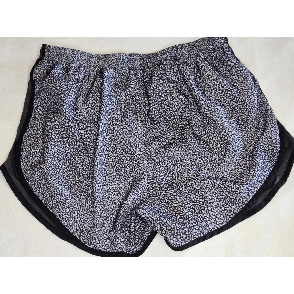 Nike Dri-FIT Running Shorts Bundle Womens Large Tropical Floral Leopard 2 Pairs